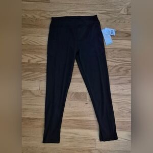 NEW Balance Collection Girls M 10/12 Ribbed Black Leggings w Pockets